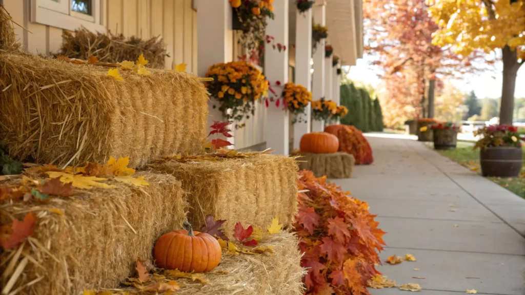 highlighting straw for fall decor