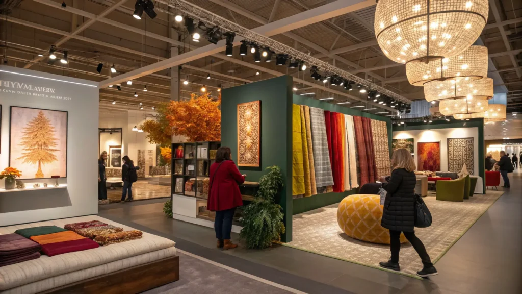Interactive gallery showcasing various fall decor trends for 2025, from jewel tones to sustainable aesthetics.