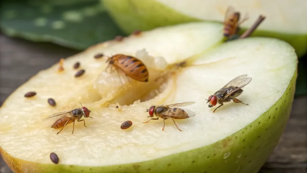 the fruit fly life cycle from egg to adult.