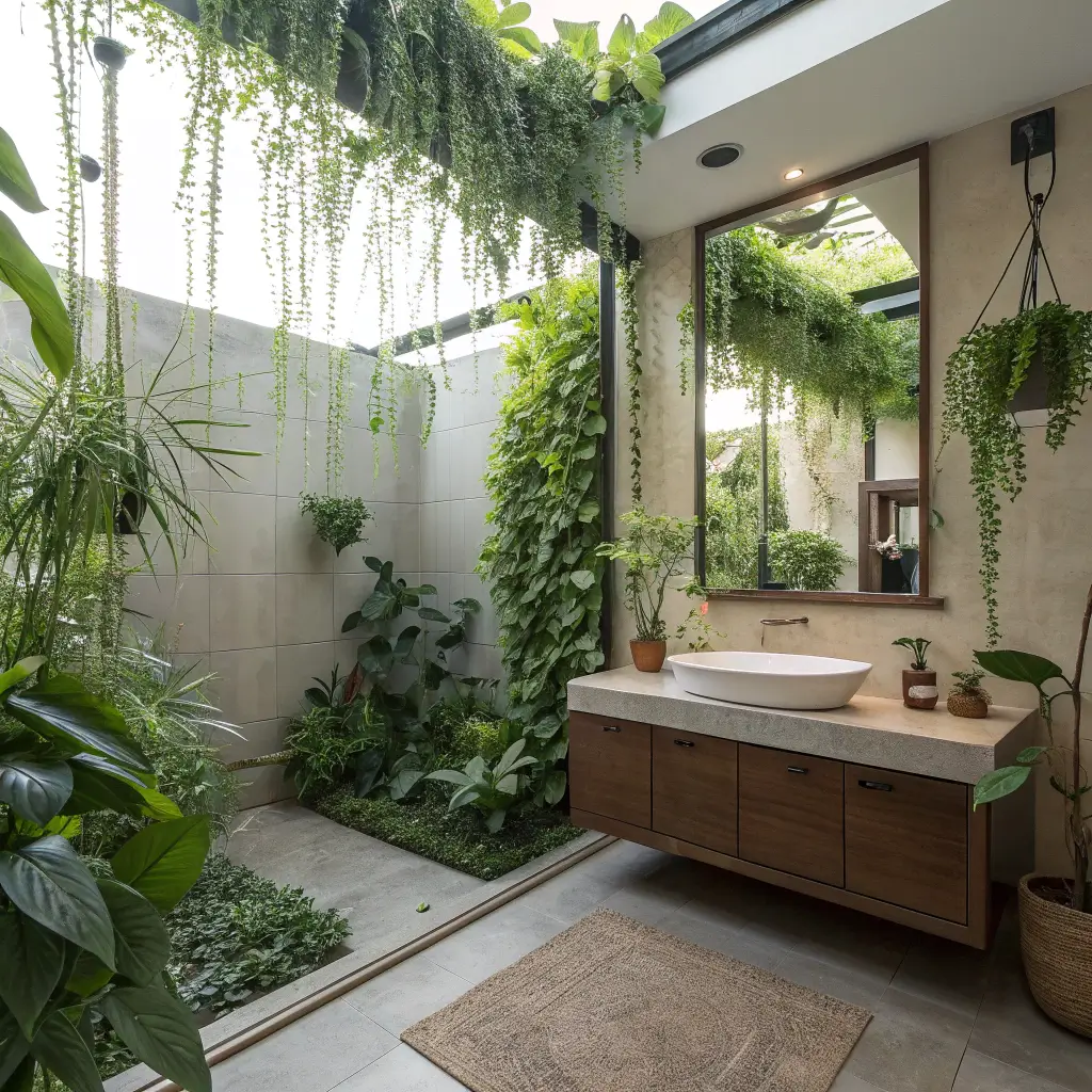 Bathroom with Plants Oasis