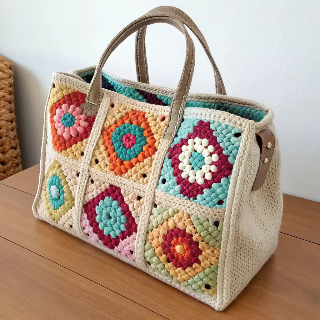 Granny Square Crochet Bag
