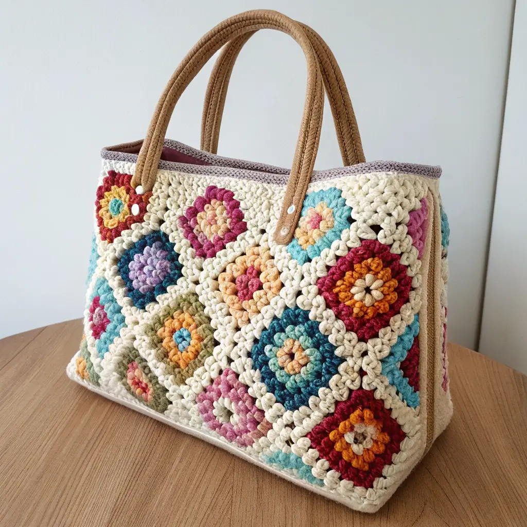 Granny Square Crochet Bag