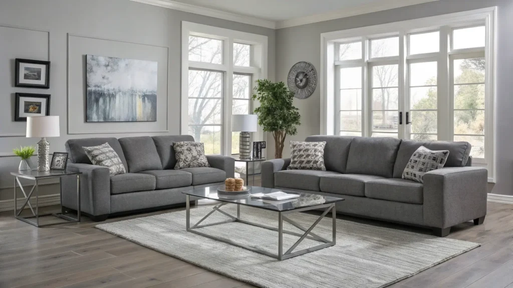 Modern Living Room with Stylish Gray Palette