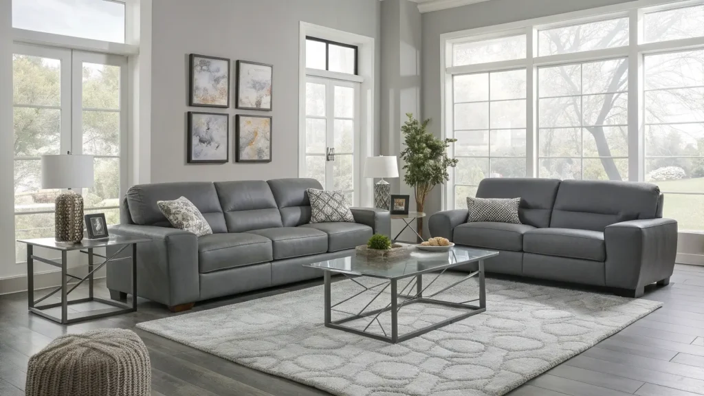 Modern Living Room with Stylish Gray Palette
